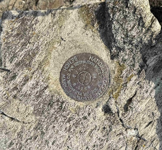 Mark located on grounds of Portland Head Light. (Credit: Dave Zilkoski) 
